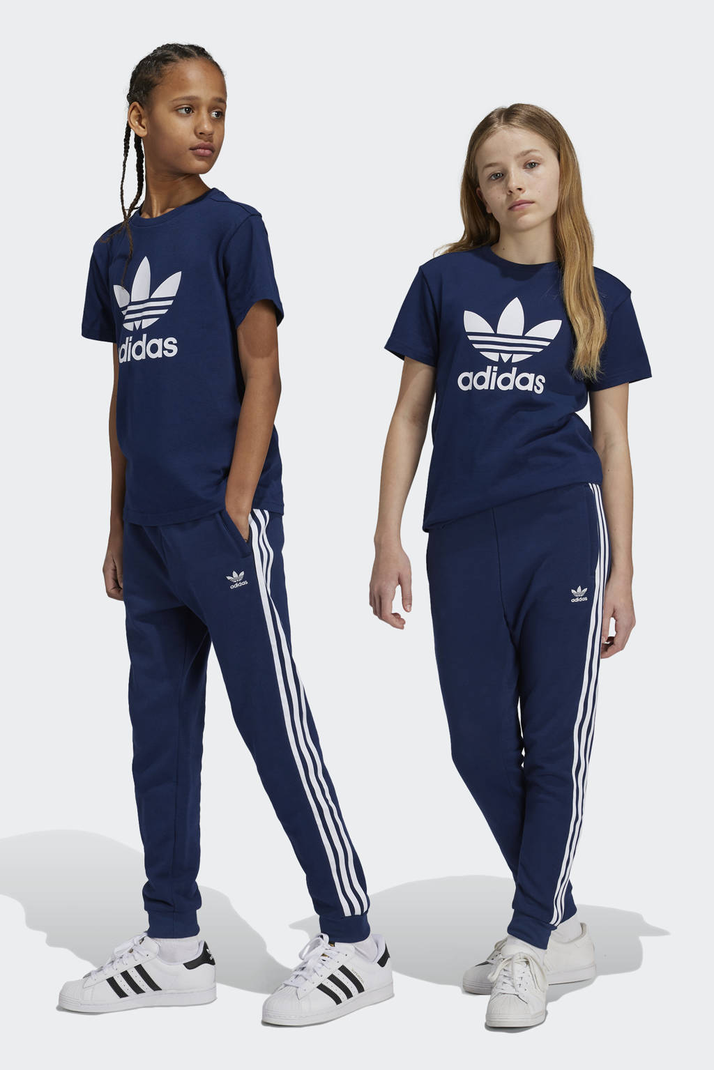 adidas joggingbroek Trefoil donkerblauw
