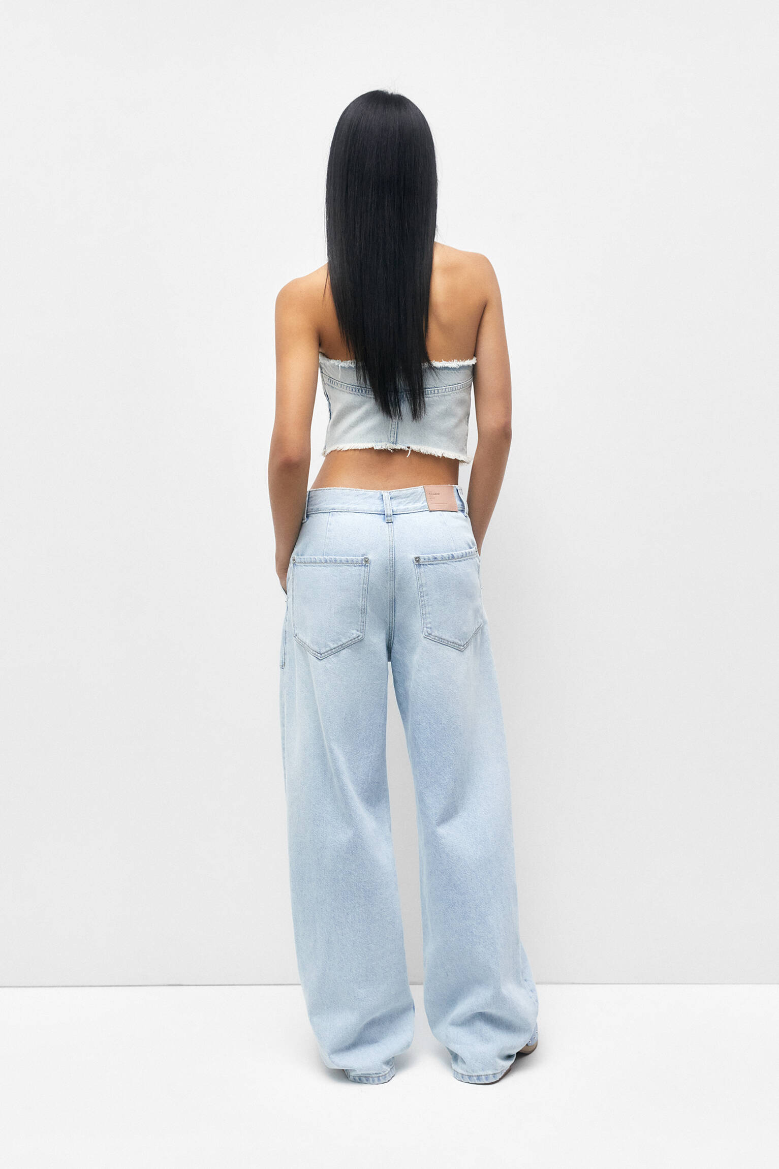 CALÇA JEANS CARPENTER DE CINTURA BAIXA - AZUL