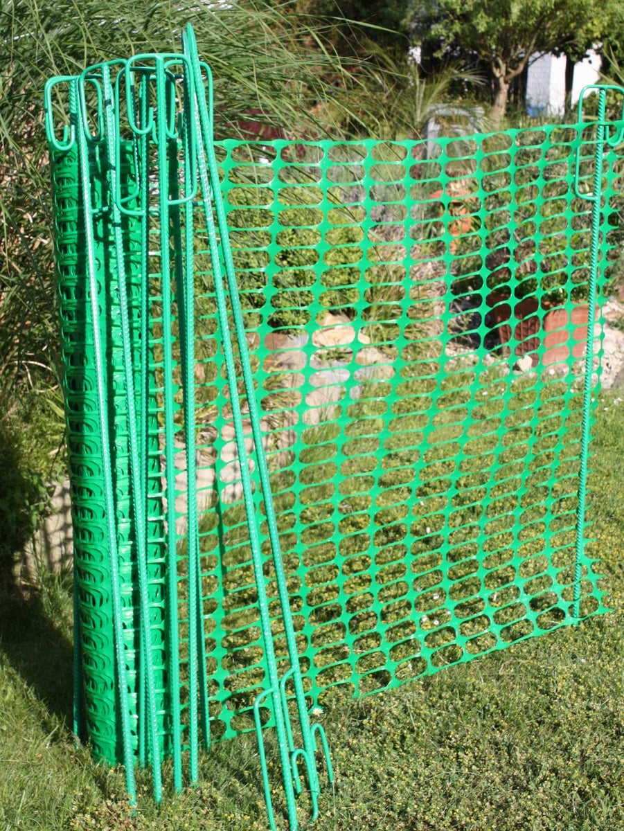 UVV-ELAST afrasteringsnet, flexibel waarschuwingsnet, rol van 50 m x 1 m hoog | 4 kg / groen