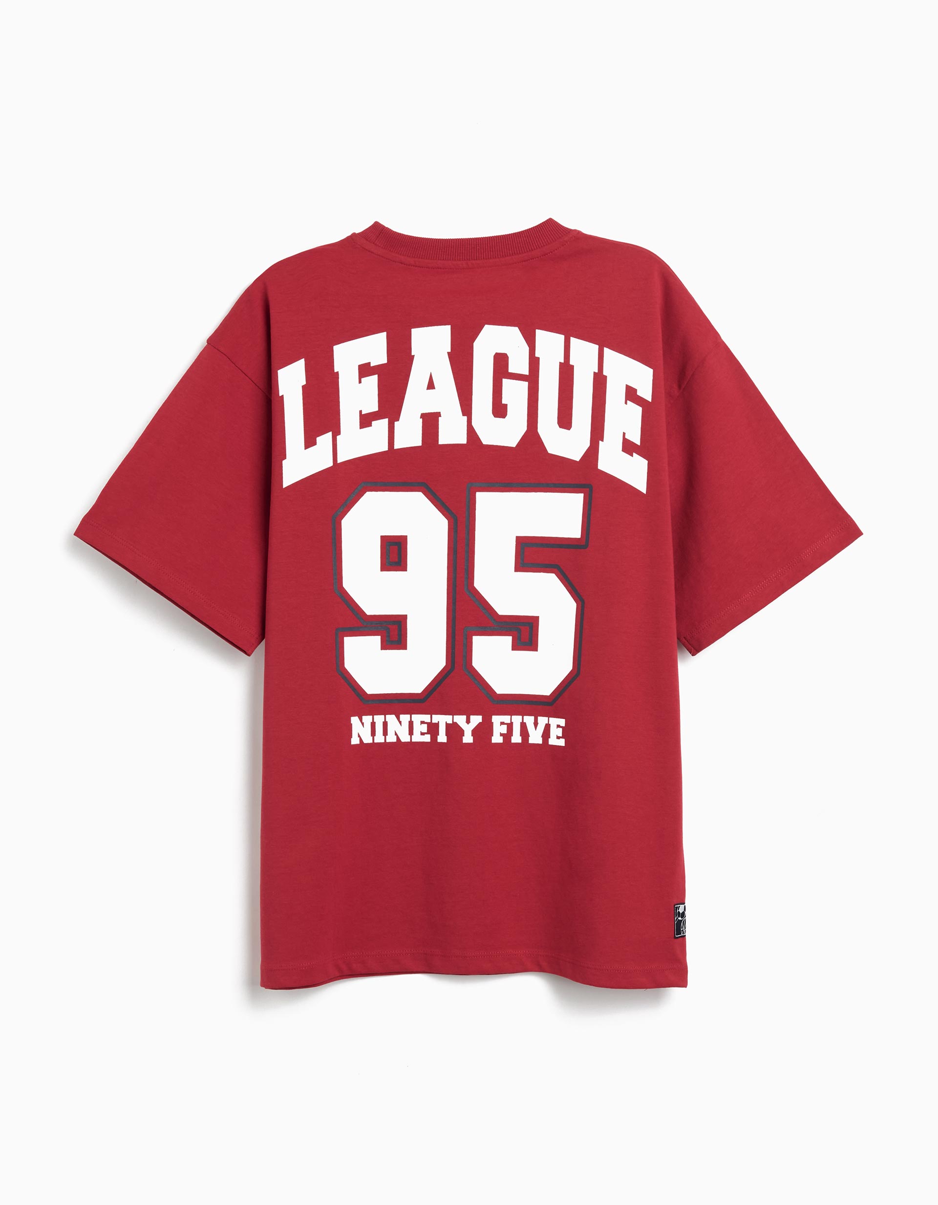 T-shirt Print, Menino, Vermelho Escuro