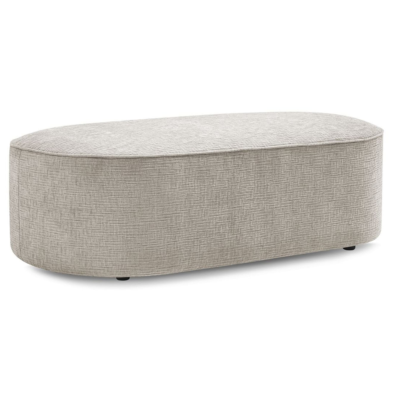 Bobochic Pouf pour canapé modulable Rousseau texturé beige - 140x70x45 cm