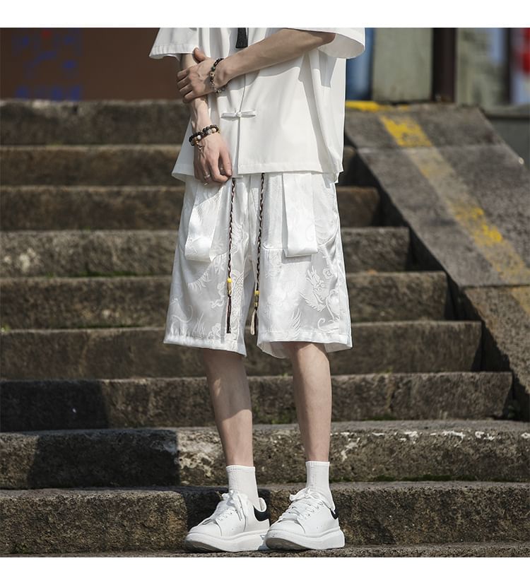 Really Point - Jacquard shorts met trekkoord in de taille