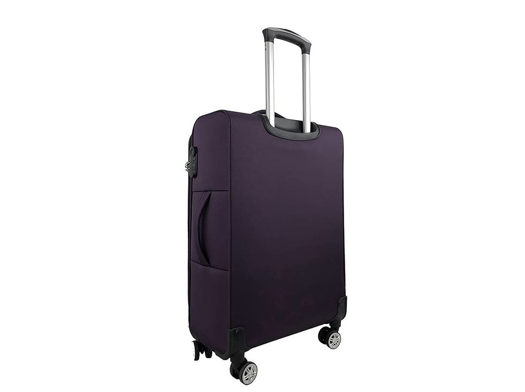 MALA DE VIAGEM MÉDIA FLEXÍVEL AIRPORT ROXO 8 RODAS 65CM