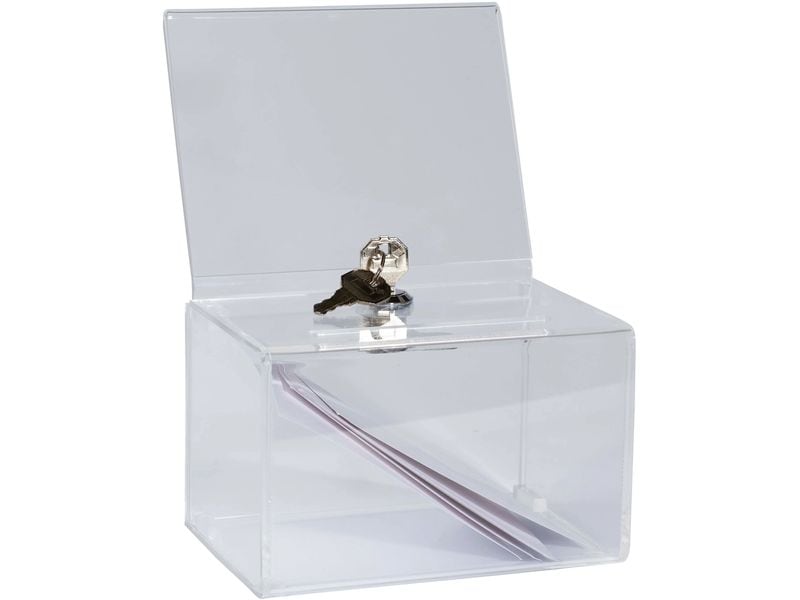 Exacompta Einwurfbox mit Kopfblende A6 Abschliessbare Einwurfbox