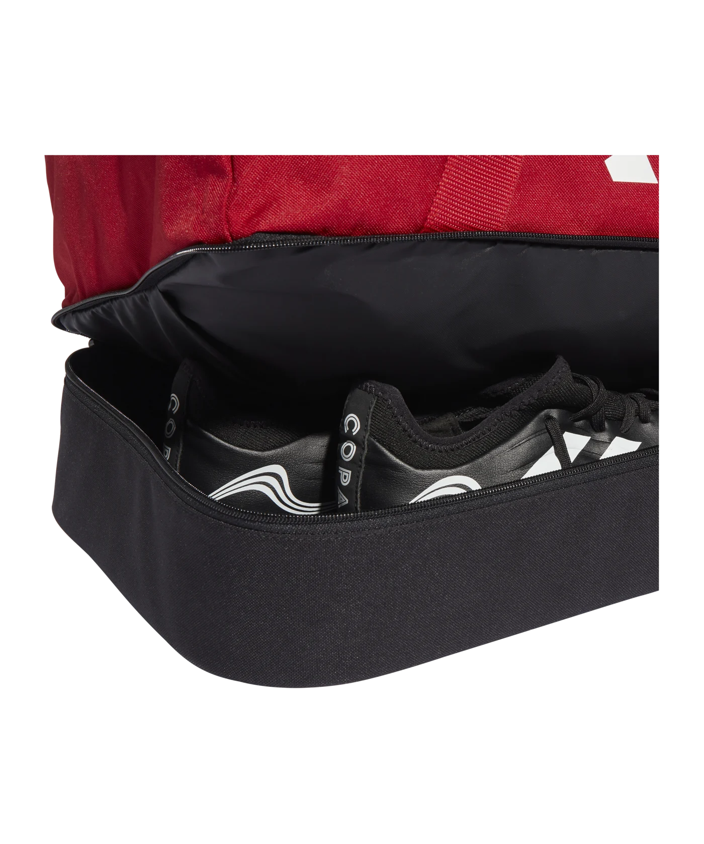 adidas Tiro League Duffel Bag Gr. S Rot Weiss