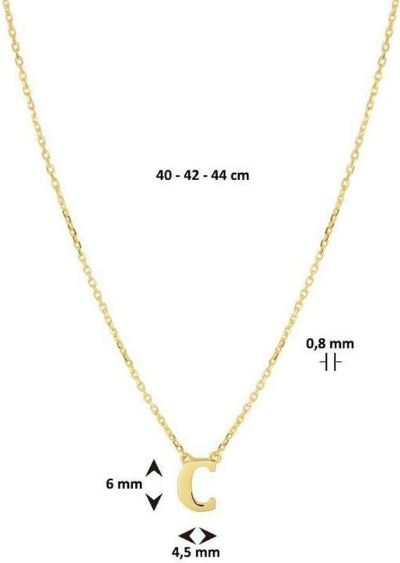 collier letter 40 - 42 - 44 cm 14K geelgoud 4021367