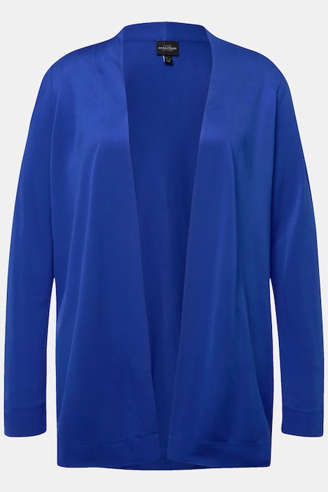 Slinkyjacke, offene Form, Schalkragen, Langarm