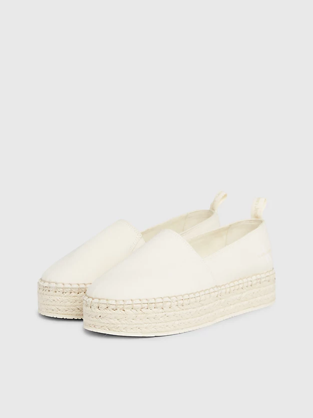 Tênis espadrille de lona com plataforma