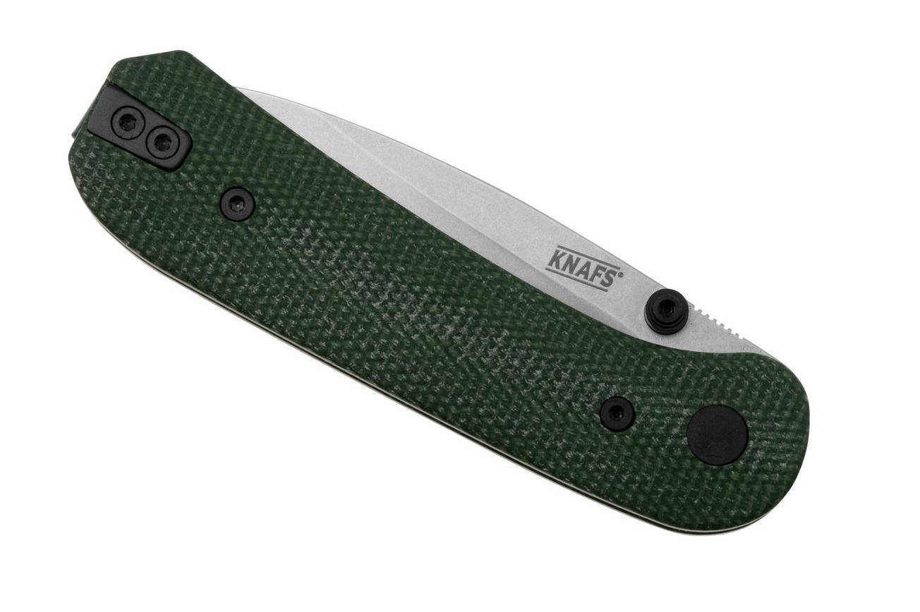 KNAFS Lander, KNAFS-00156, 14C28N, Contoured Green Canvas Micarta, zakmes