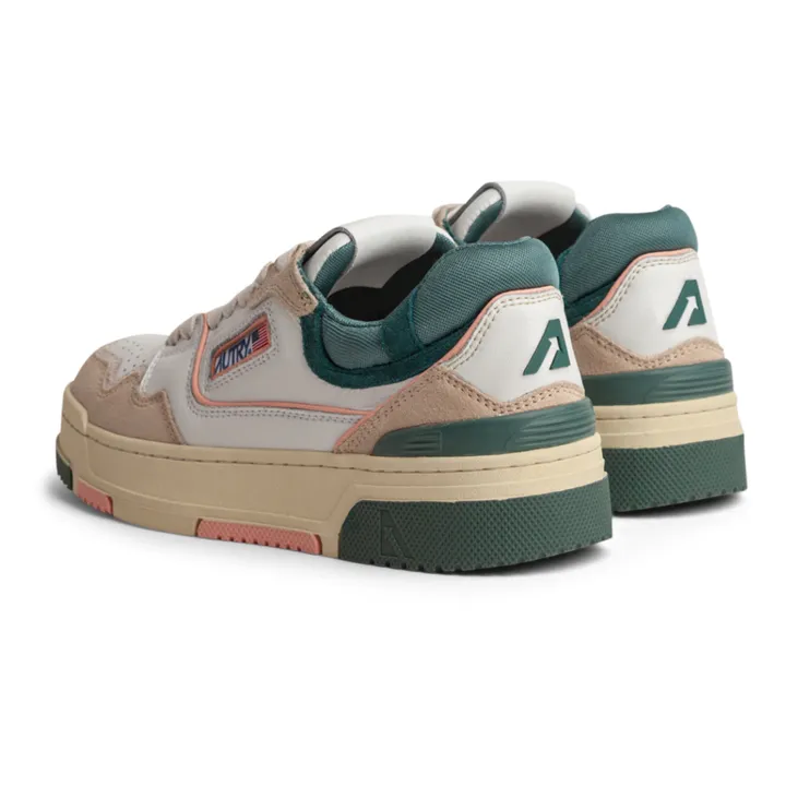 Autry Baskets CLC Low Cuir Bicolore | Vert foncé