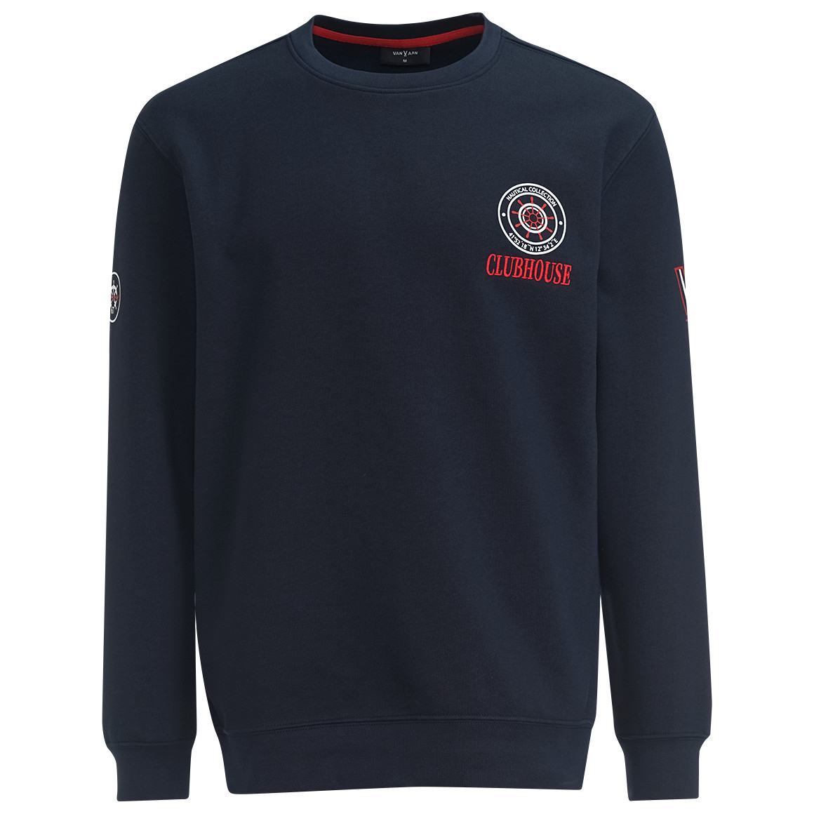 VanVaan Herren Sweatshirt mit Brust-Print dunkelblau