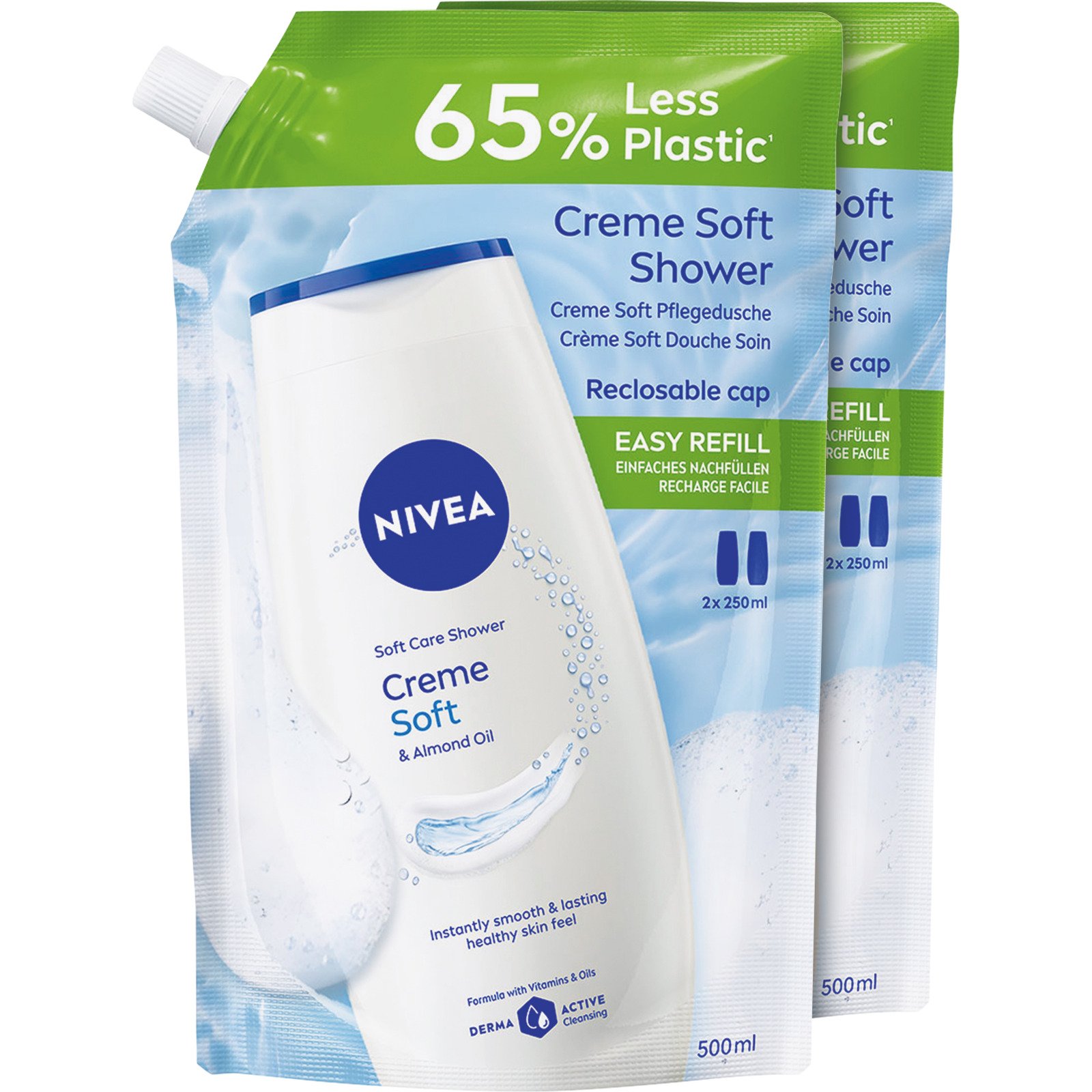Nivea Pflegedusche Creme Soft Refill Duo 2 x 500 ml