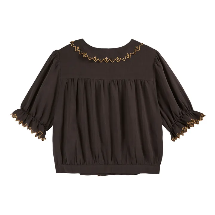 Emile et Ida Blouse Zober Brodée - Collection Femme | Gris anthracite