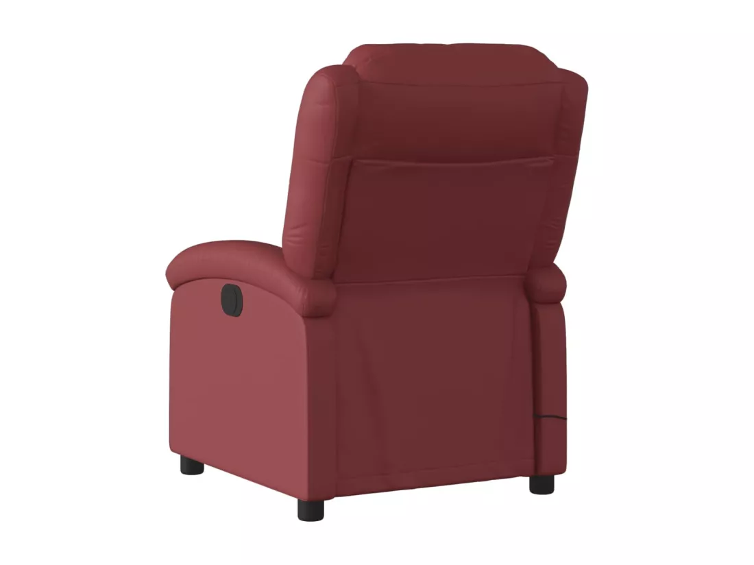 Fauteuil de massage inclinable Rouge bordeaux Similicuir