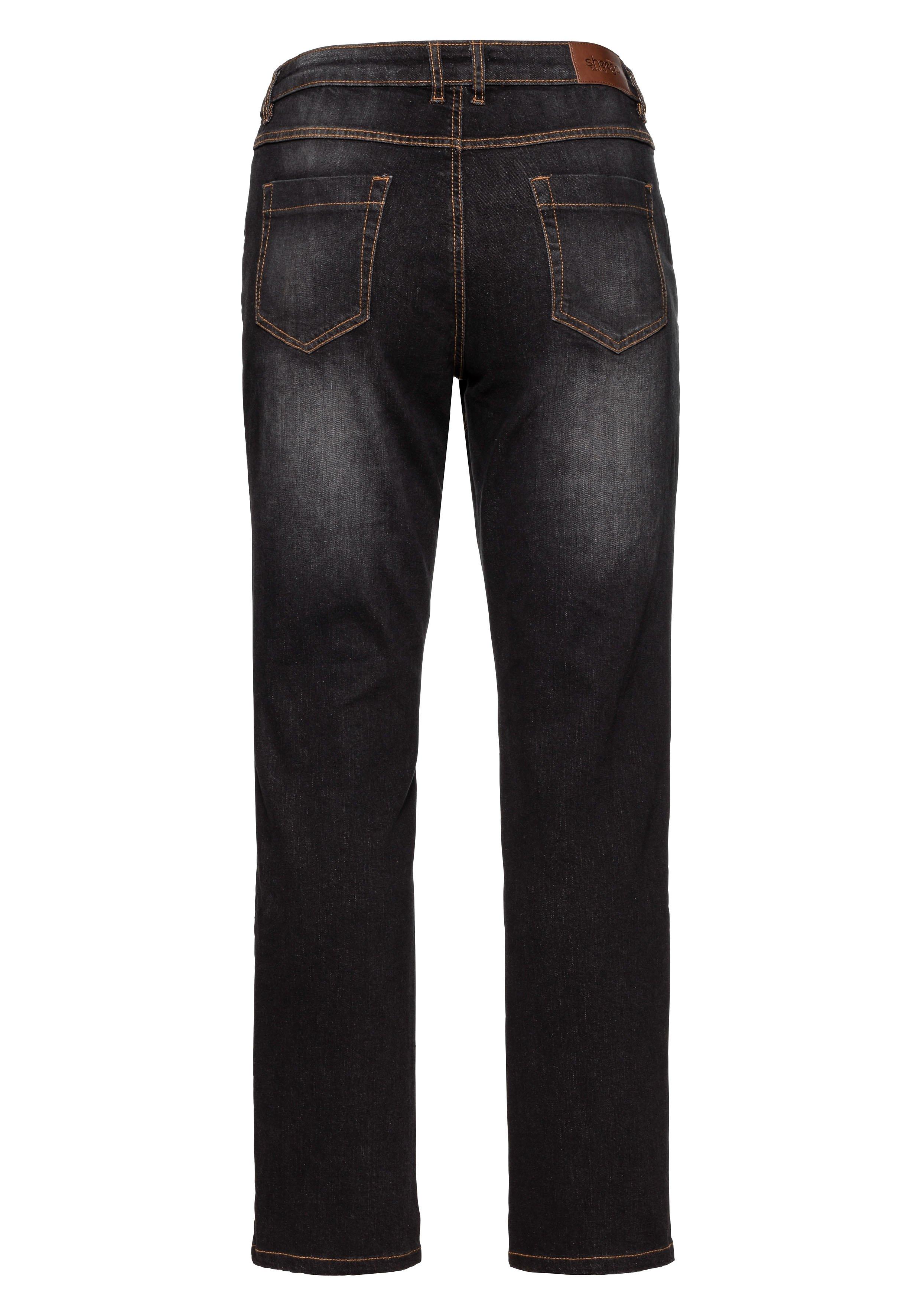 Gerade Jeans mit Used-Effekten