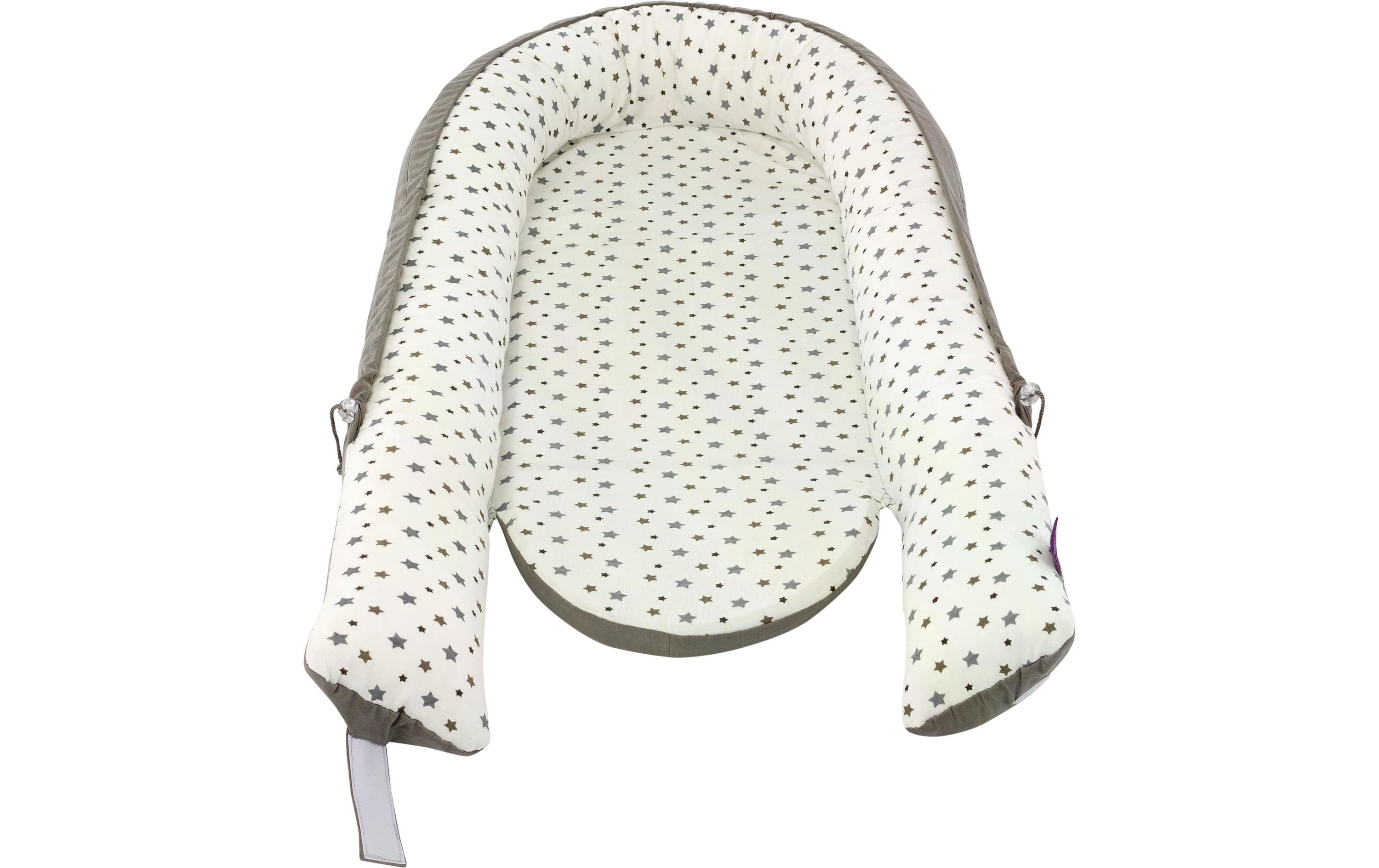 Babynest Home Premium Sterne Weiss<br>Liegehilfe für Babys