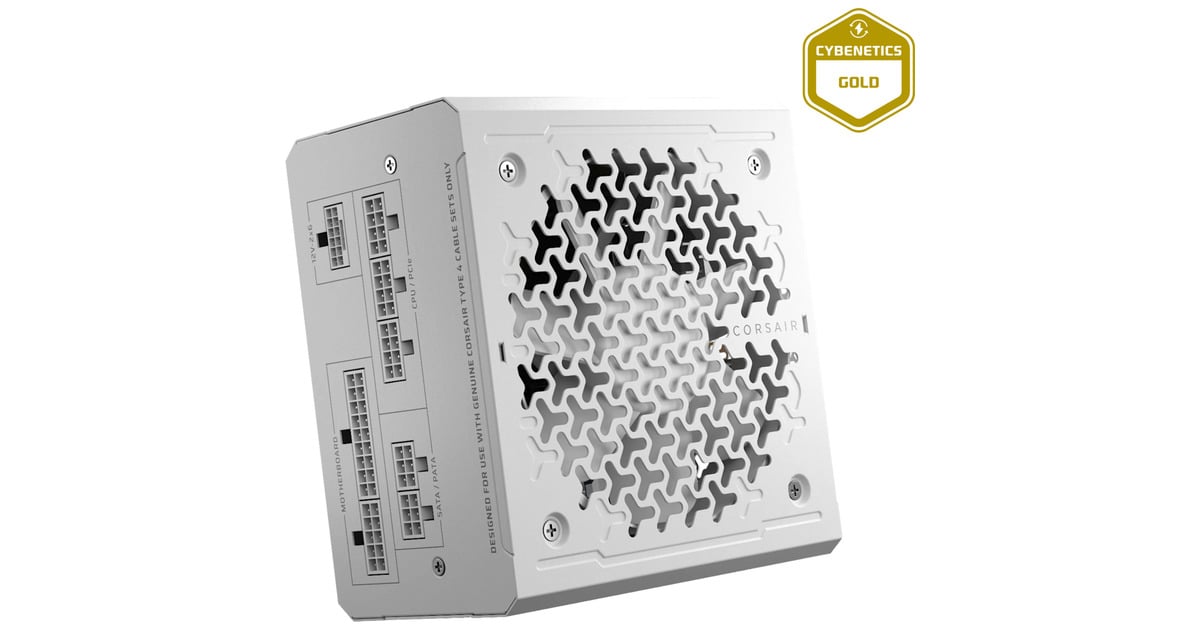CorsairRM750e (2025) White modulaire 750 watt voeding   (Wit, 1x 12V-2x6, 1x PCIe)