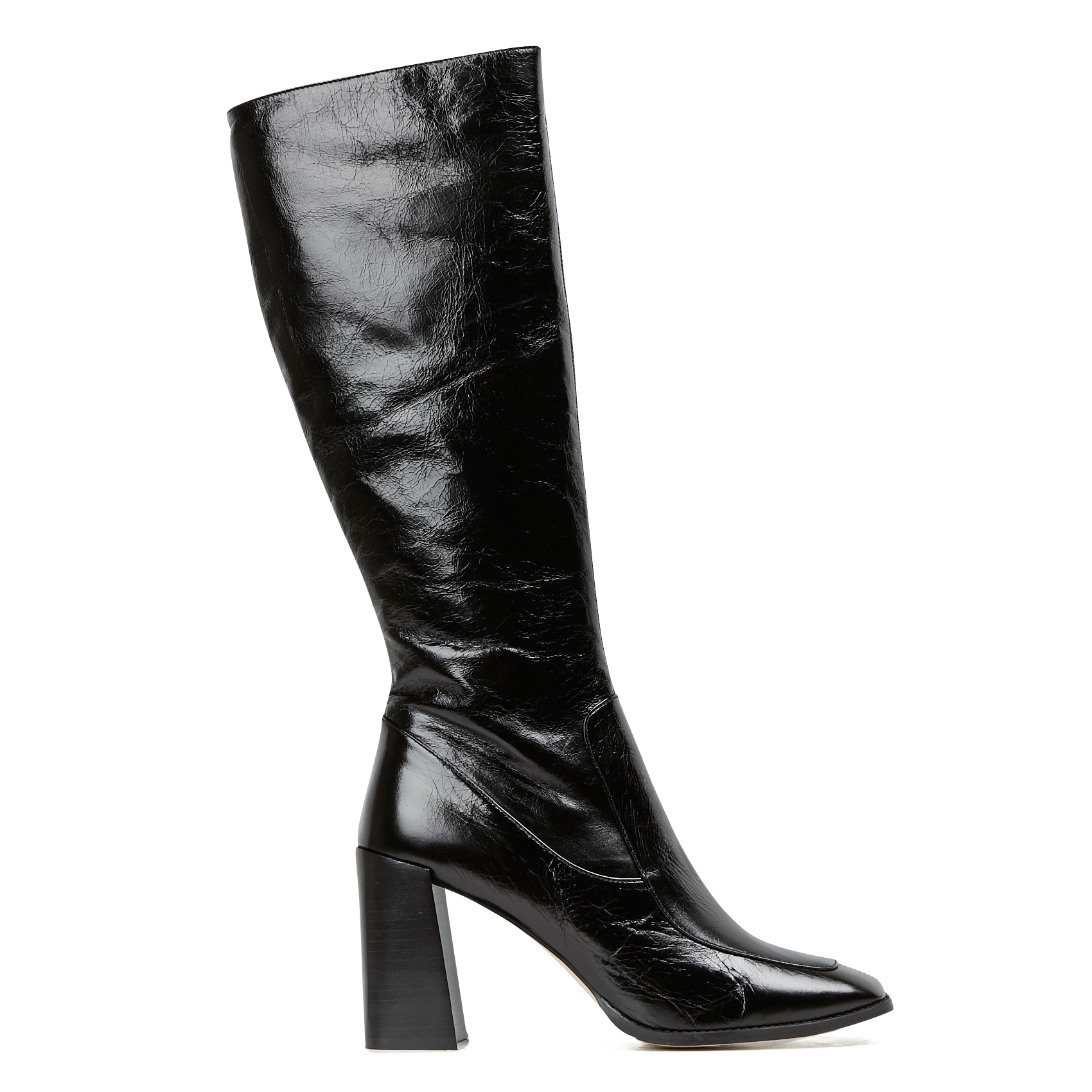 VAUBANE - Bottes à talon en cuir vieilli | Noir