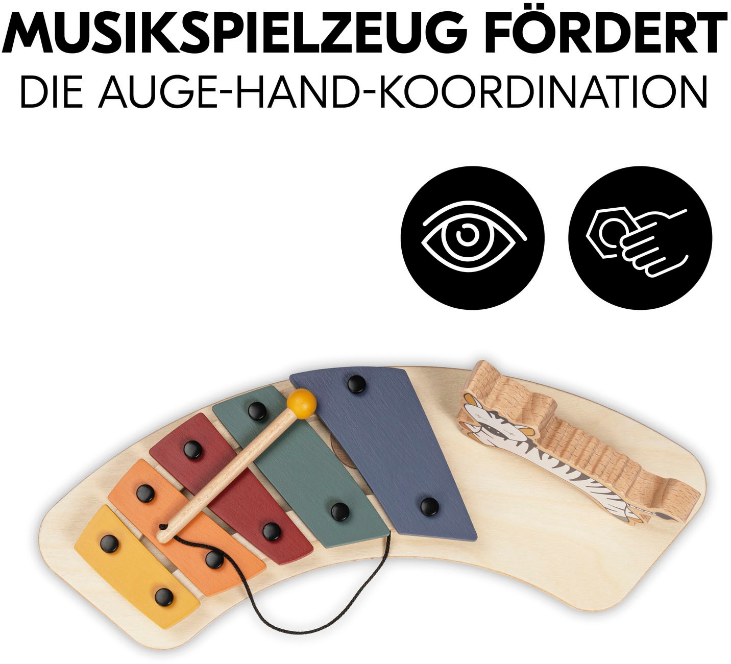 Hauck Spielzeug-Musikinstrument »Play Music Zebra für Hauck Spielbrett Play Tray«