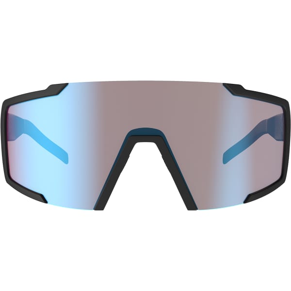 Lunette vélo SCOTT SHIELD BLACK MATT/BLUE CHROME ENHANCER