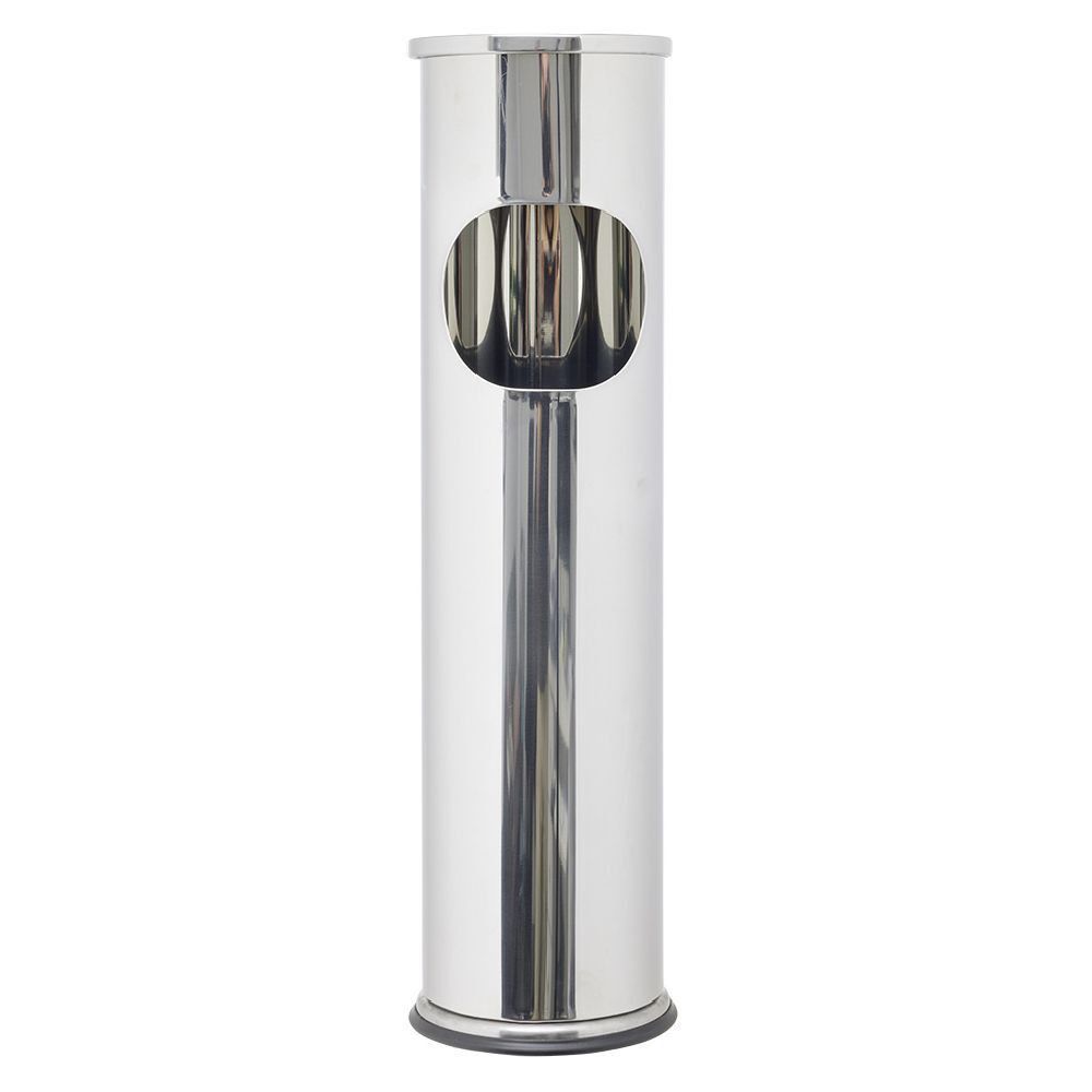 Poubelle cendrier métal gris