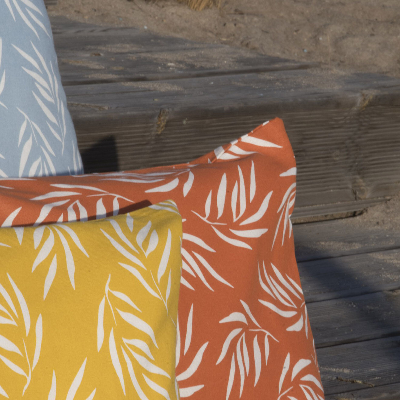 Febronie Housse de coussin d'extérieur Foliage terracotta - 50x50 cm