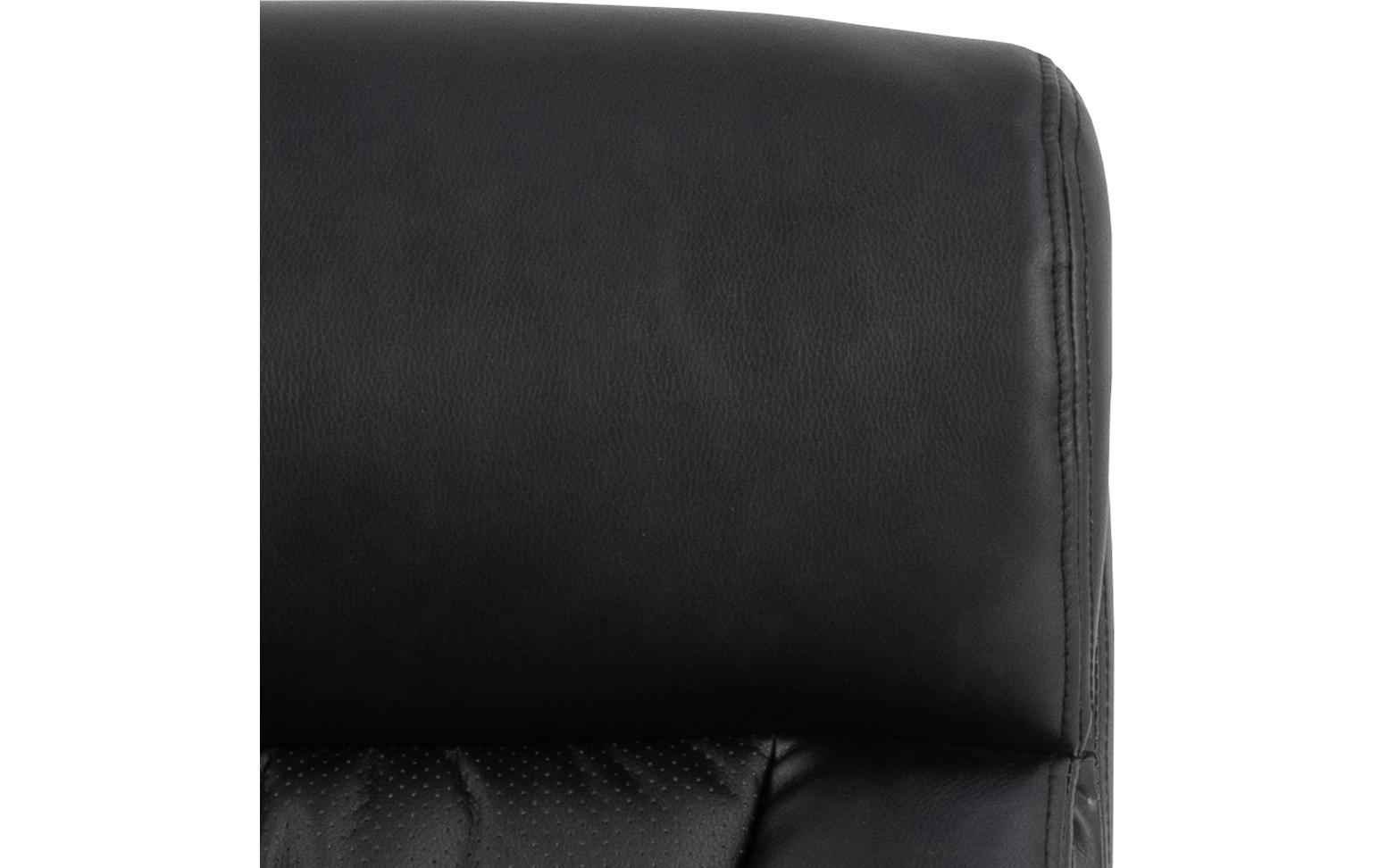 Bürostuhl Benson, mit Polsterrücken und Armlehnen, Schwarz<br>Schreibtischstuhl im Leder look