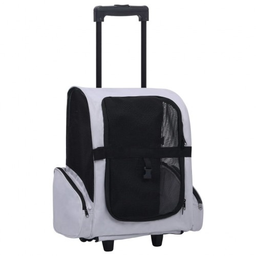 Transportadora para animais de estimação VidaXL, cinza