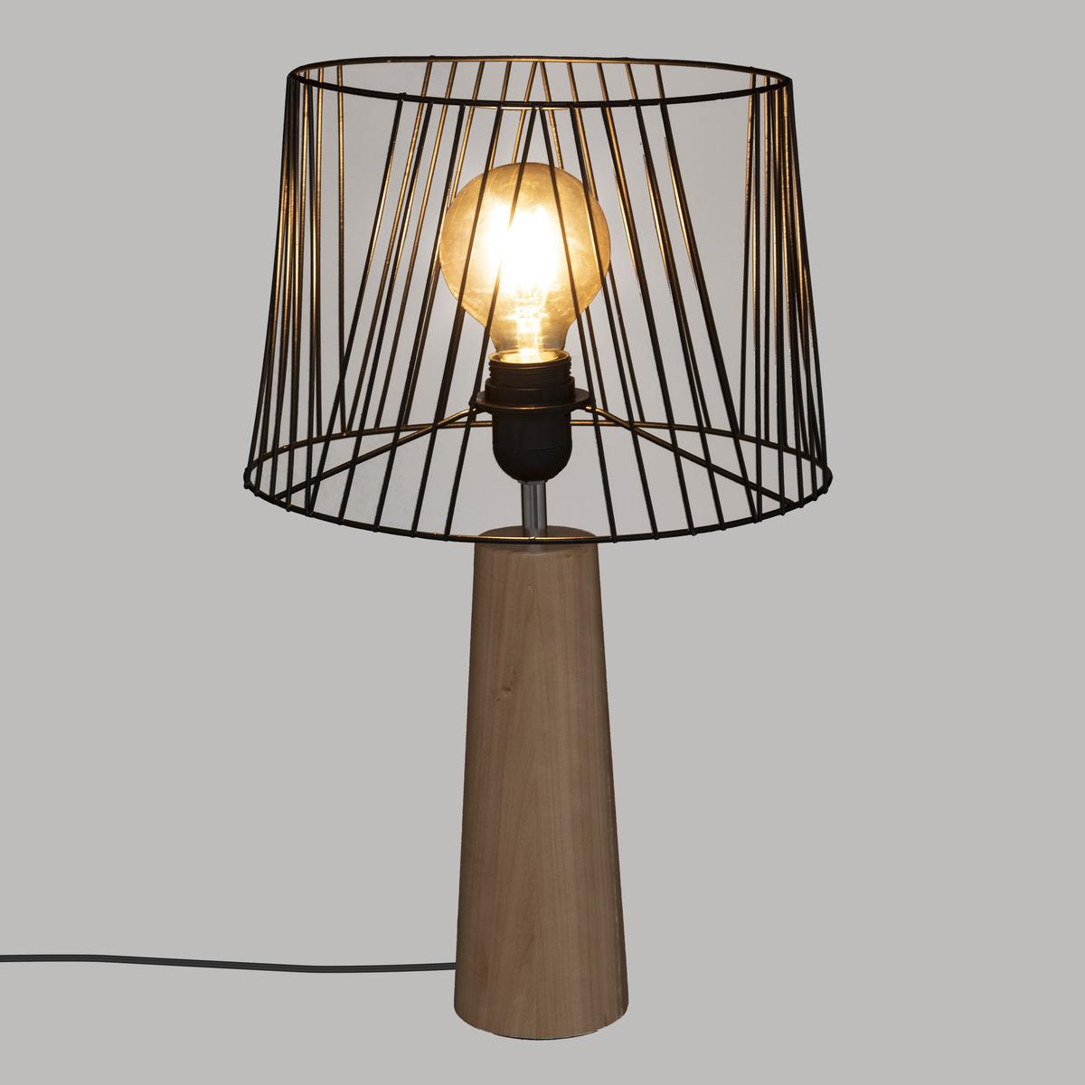 LAMPE DROITE JOE NOIR H.46CM