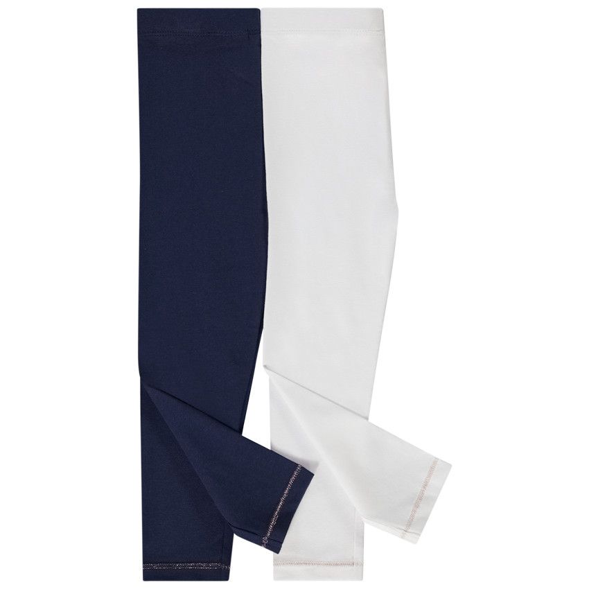 Lot de 2 caleçons longs unis pour bébé fille - Blanc