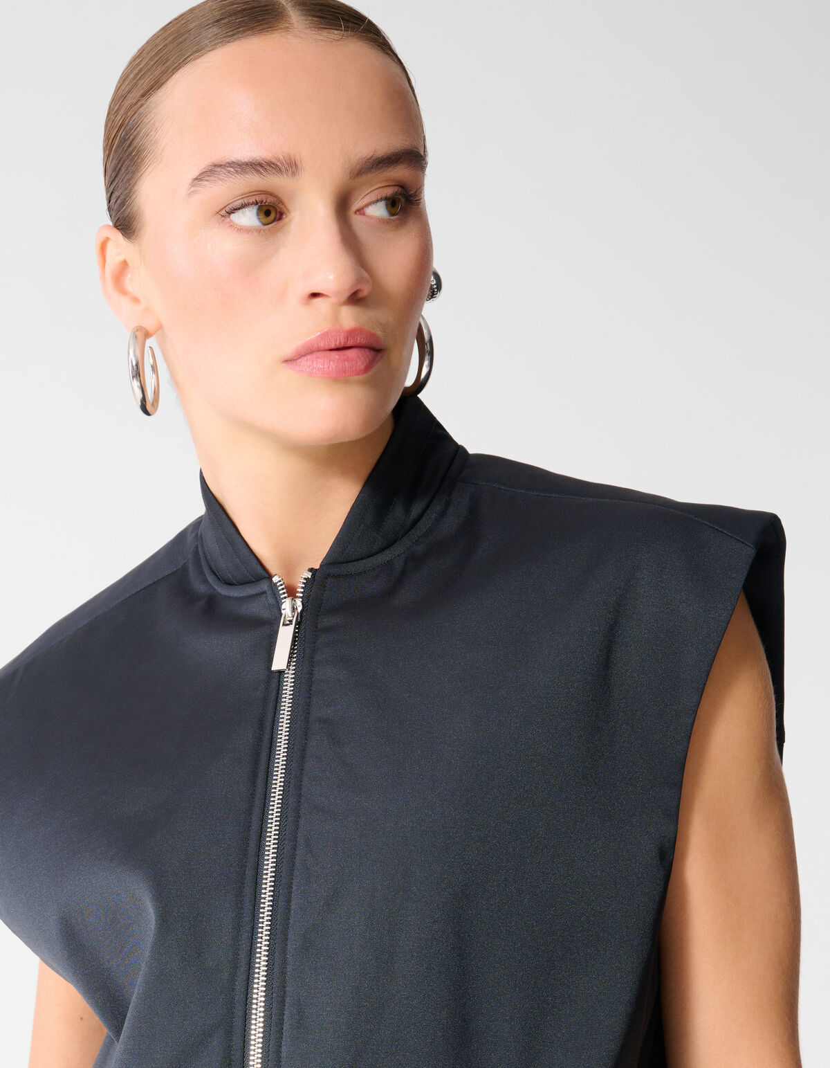 Sleeveless Bomberjack Donkerblauw