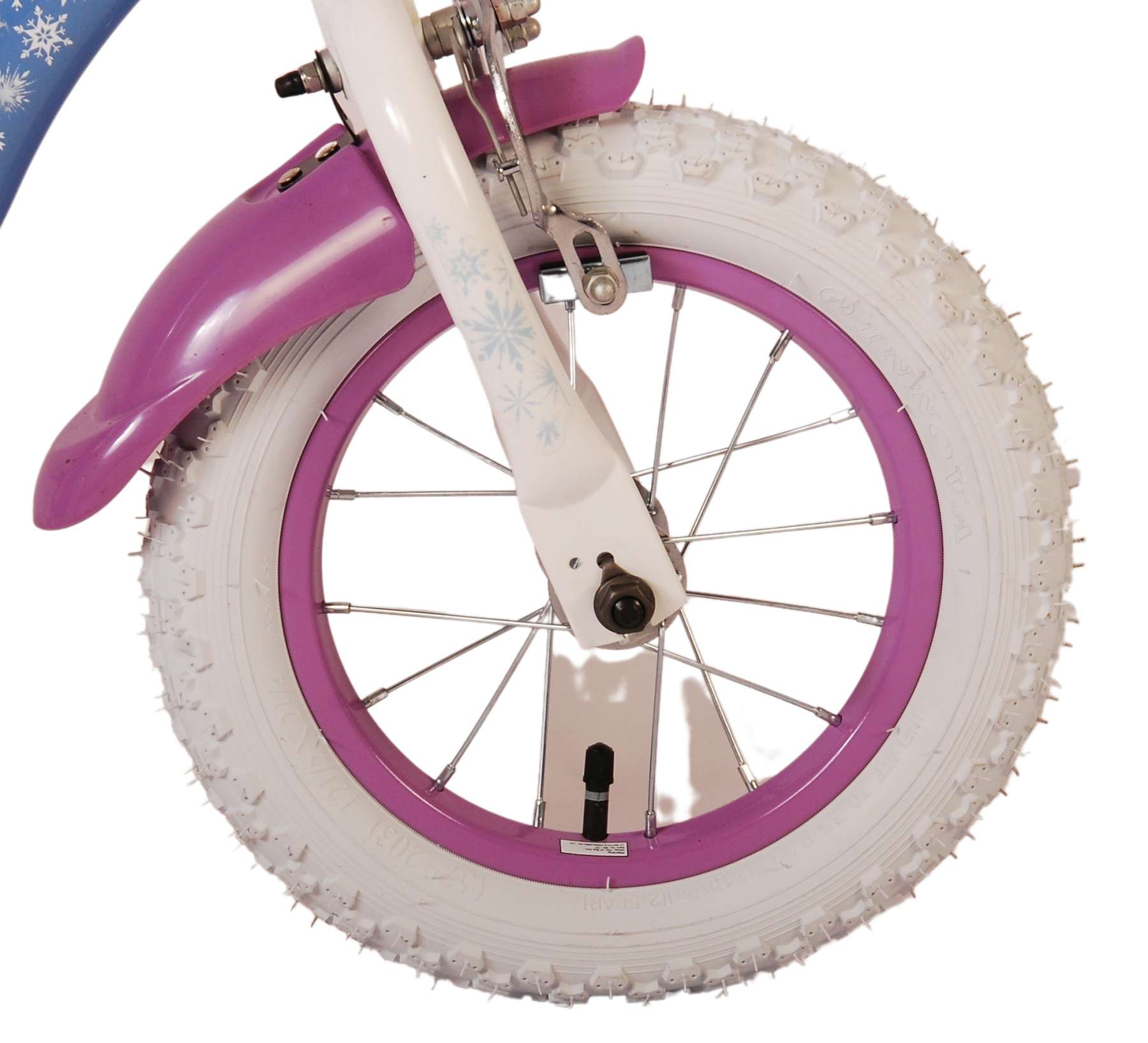 Kinderfahrrad Disney Frozen 2 für Mädchen 12 Zoll Kinderrad in Blau/Lila
