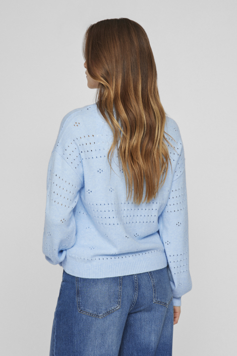 Vila blauwe dames vest