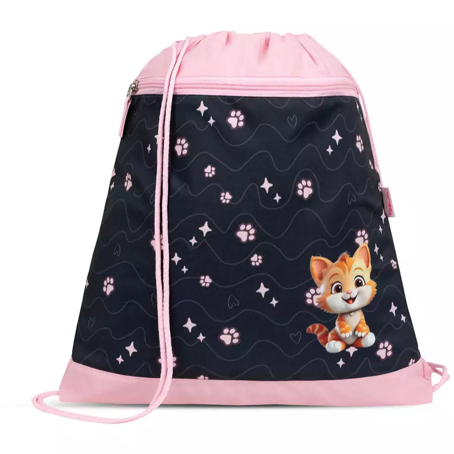 Belmil Schulranzen Compact Schulranzen Set 4-teilig mit Brustgurt Cute Kitten
