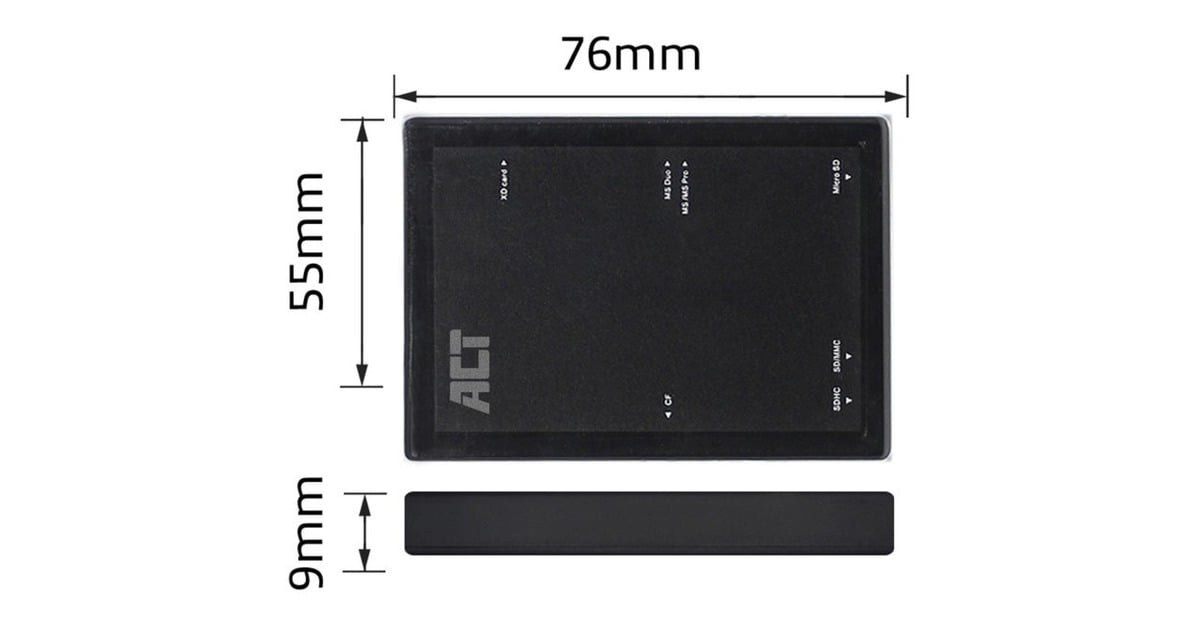 ACT ConnectivityExterne USB 3.2 Gen1 (USB 3.0) Kaartlezer  (Zwart)