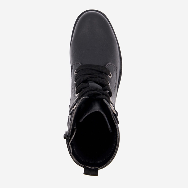 Hush Puppies leren veterboots met brede veters