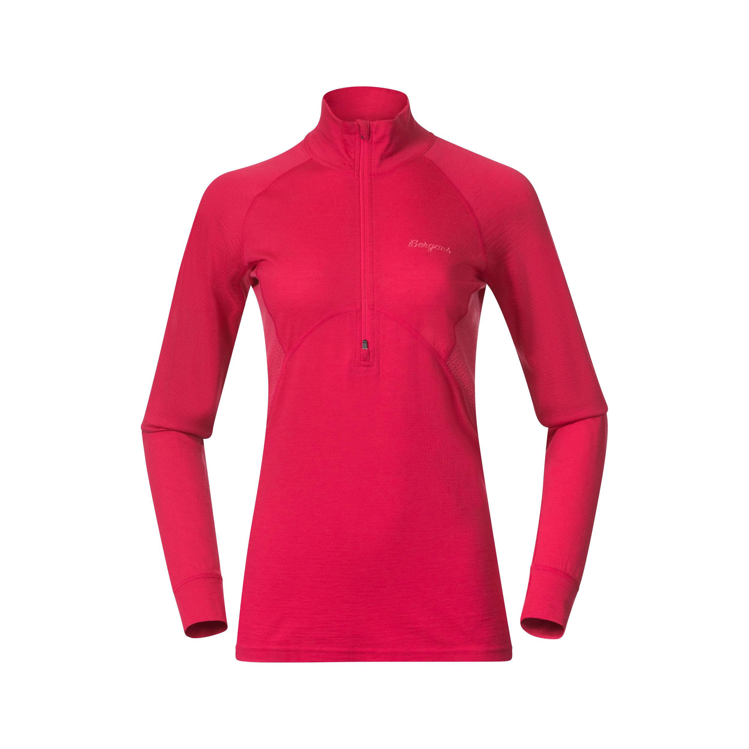 Inner:Pure Merino Half Zip Women Alpine Rose / Light Alpine Rose