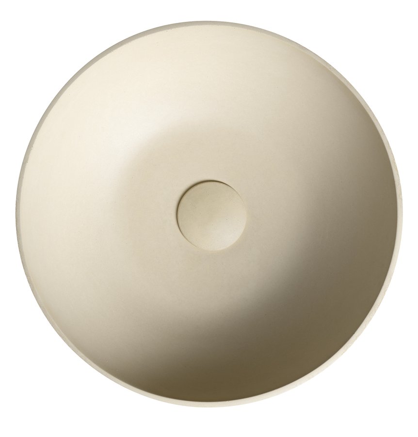 Sapho Formigo betonnen waskom 39cm geel
