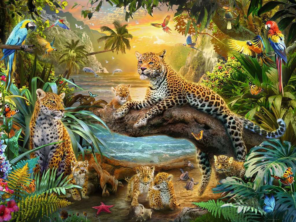 Ravensburger Spiel Leopardenfamilie im Dschungel