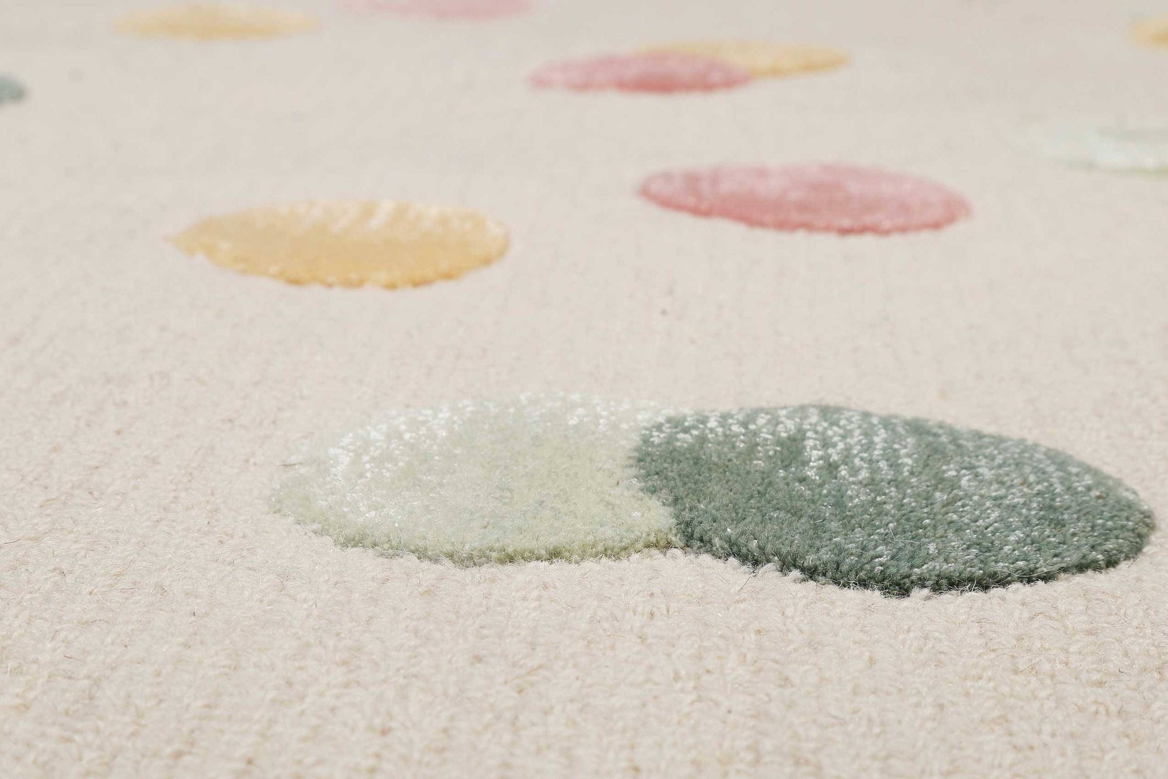SMART KIDS Kinderteppich »Dana« rechteckig 1,2 mm Höhe modern und natürlich, bunte Polkadots, mit Struktur, Kinderzimmer