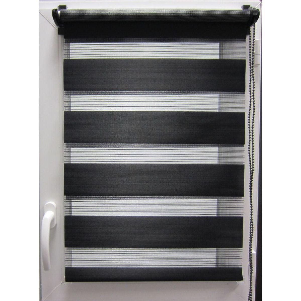 STORE ENROULEUR LUMIERE NUIT 60X180CM NOIR
