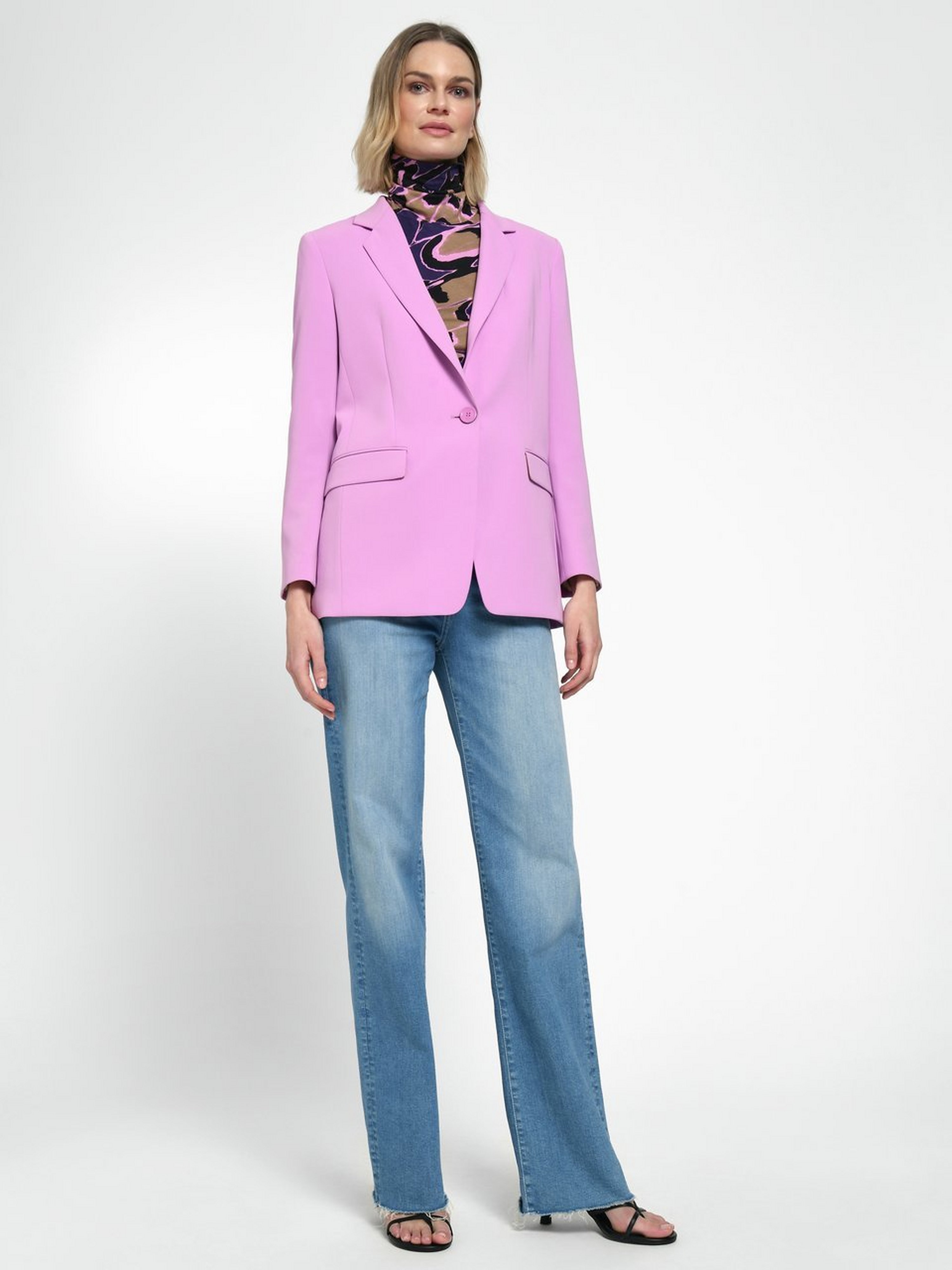 Blazer mit schmalem Revers