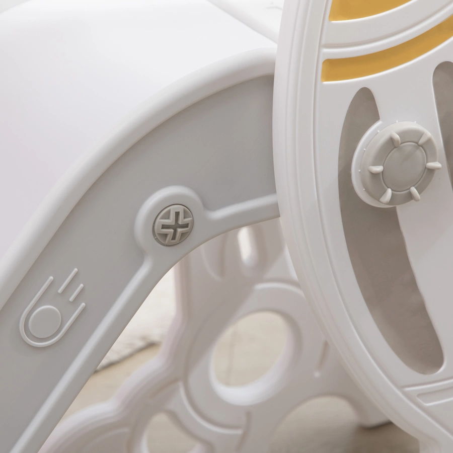AIYAPLAY Kinderrutsche mit Aufkleber-Set grau