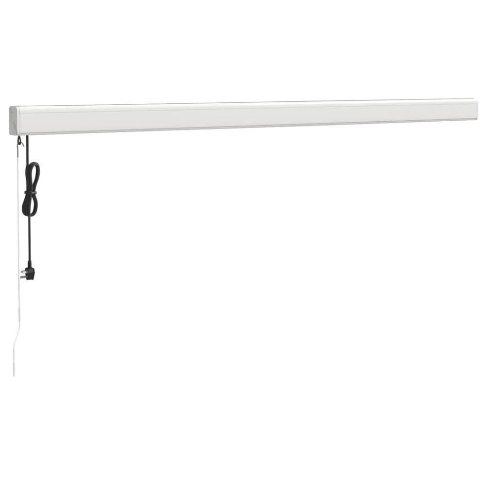 Auvent rétractable bleu et blanc 4x3 m tissu et aluminium