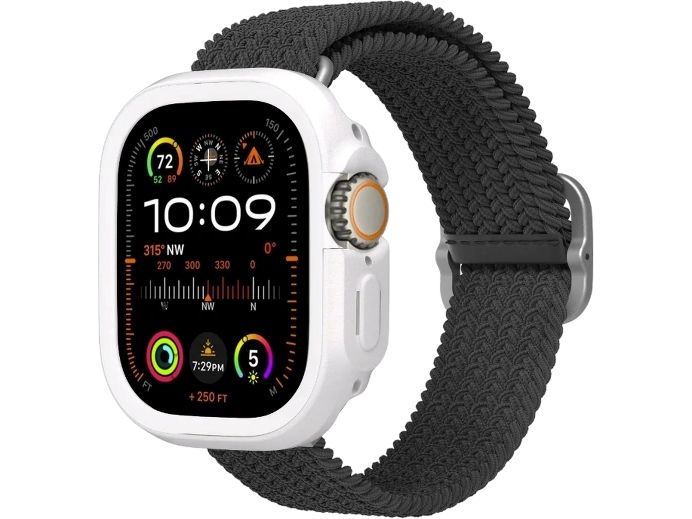 Rhinoshield Displayschutz Bumper Case Series 10 White Displayschutz für die Apple Watch 10 49 mm