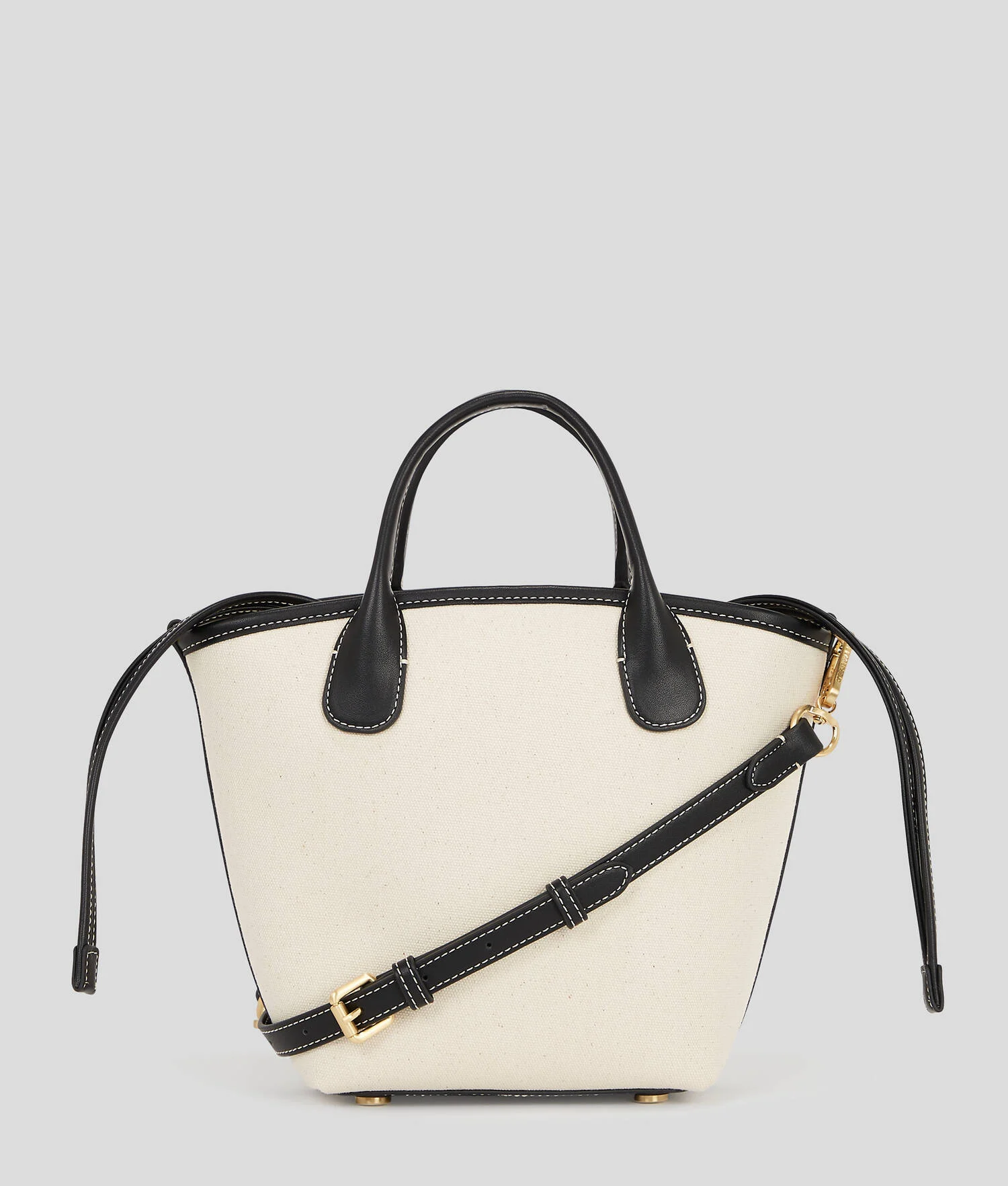 PETIT SAC CABAS EN TOILE HOTEL KARL - Naturel/Noir