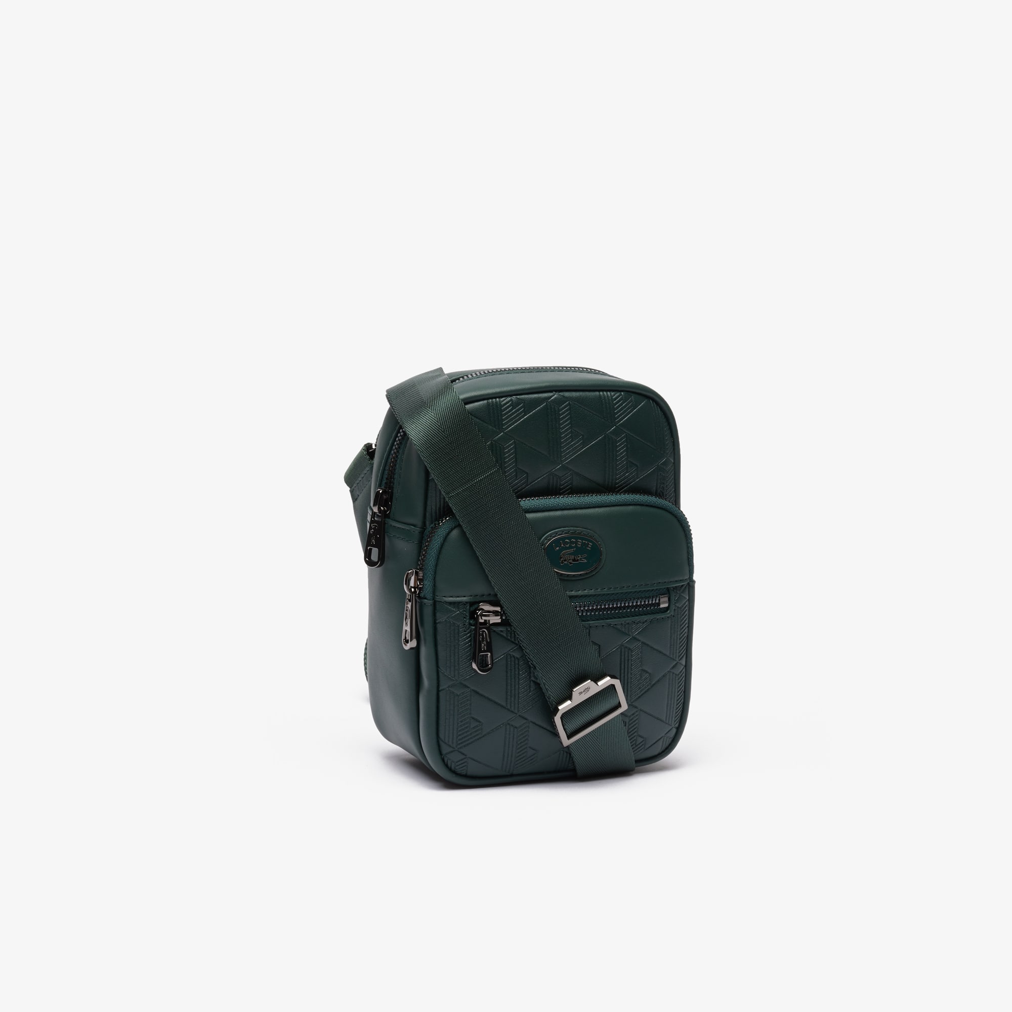 Petite sacoche avec imprimé monogramme Sacoches & Pochettes - Vert - Lacoste - Homme