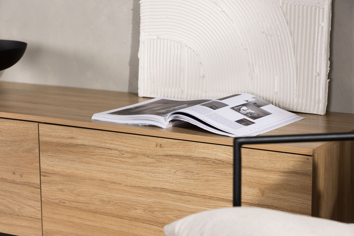 Houten dressoir Leona Zwart