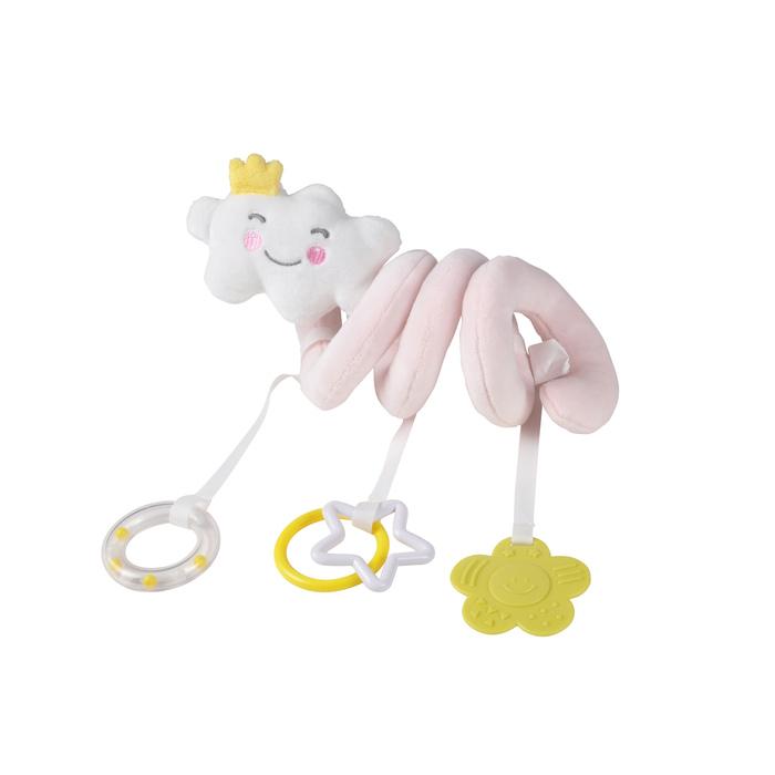 PELUCHE SPIRALE ACTIVITES ROSE 17X8.5X8.5CM NUAGE