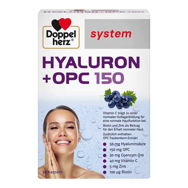 Doppelherz Hyaluron + OPC system Kapseln, 30 St